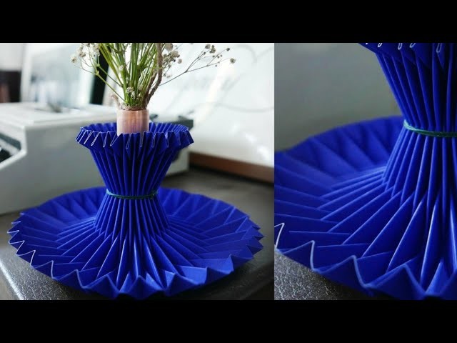 Making Paper Flower Vase_How to Make A Flower Vase At Home_Simple Paper Craft_- Malayalam