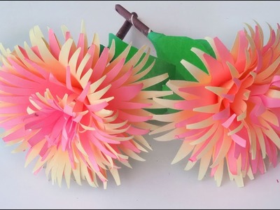 Making Paper Flowers Step by Step Easy tutorial # make beautiful paper flower at home easily