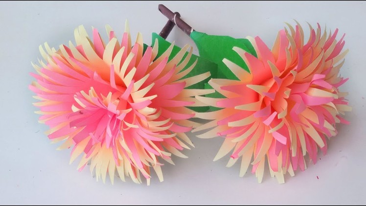 Making Paper Flowers Step by Step Easy tutorial # make beautiful paper flower at home easily