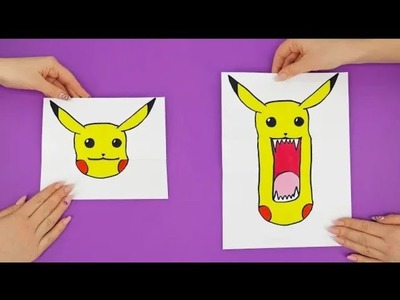 PAPER CRAFTS HOMEMADE PICKACHU | Funny Toys From Paper | Mr Expert
