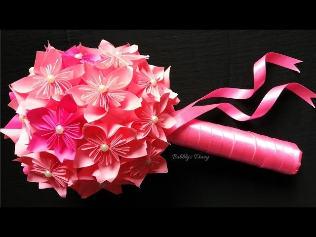 Paper flower bouquet - how to make paper flower bouquet