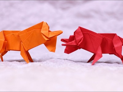 Paper Folding Art Origami: How to Make Bull  #2#