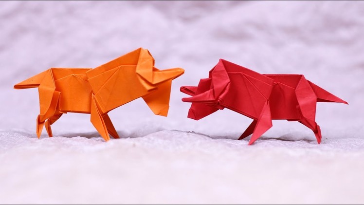 Paper Folding Art Origami: How to Make Bull  #2#