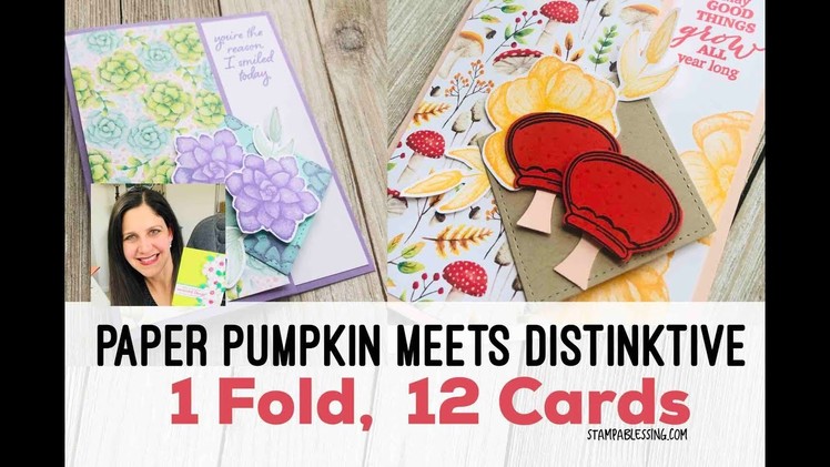 Paper Pumpkin + Distinktive Stamps (1 Simple Fold 12 cards)