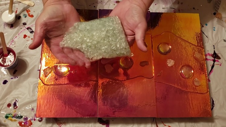Resin Art  How to use Holographoc Paper in your Art #Paintitforward2019