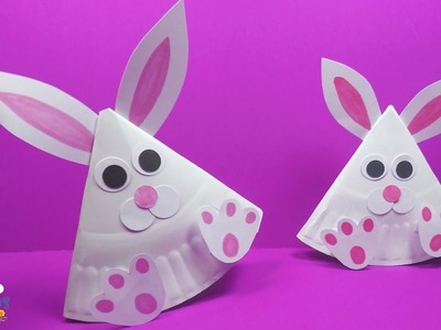 Rocking Paper Plate Bunny | Easter Crafts for Kids to Make
