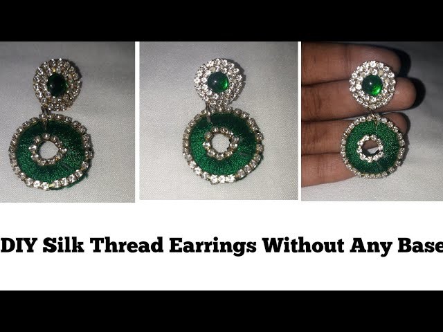 Silk thread Earrings Without any base || Easy earrings || DIY