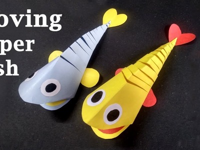 The Cute Moving Paper Fish Making (3D) | DIY Origami Paper Crafts for Kids