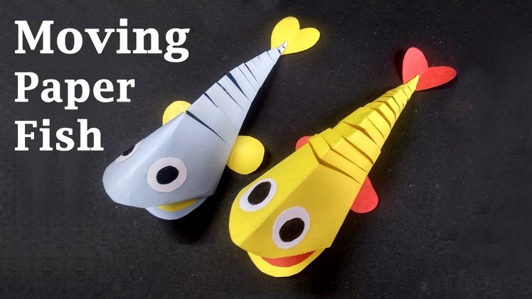 The Cute Moving Paper Fish Making (3D) | DIY Origami Paper Crafts for Kids