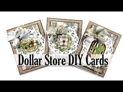 Vintage Inspired Cards With Altered Dollar Store Stickers Polly's Paper Studio Tutorial Process DIY