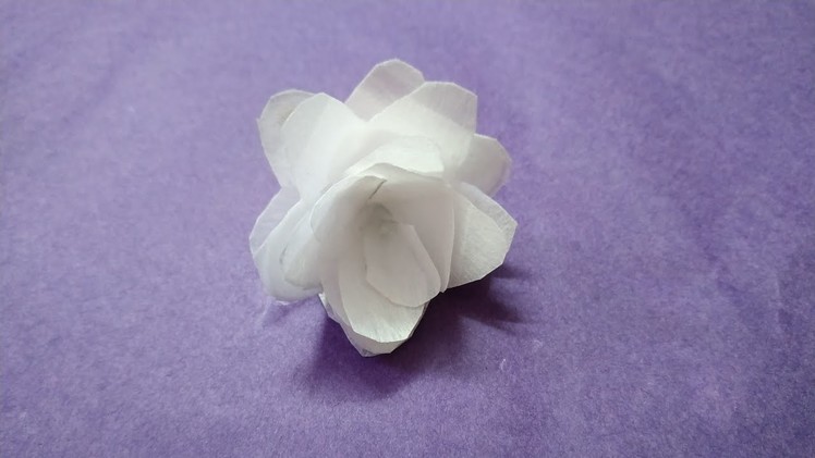 White rose making | canvas paper | crafts | kids | project | school project | DIY | sweety trendzzz