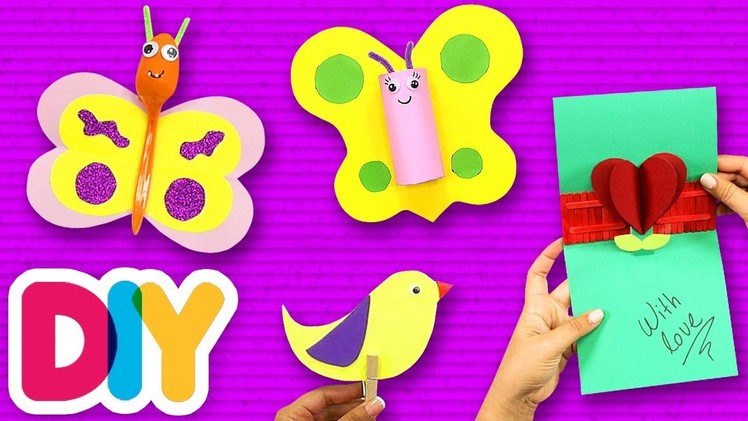 4 Amazing SPRING CRAFTS for toddlers ???? Fast-n-Easy ???? DIY Arts & Crafts for Kids