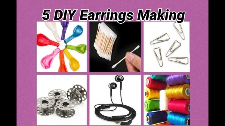 5 DIY Earrings Making with different style