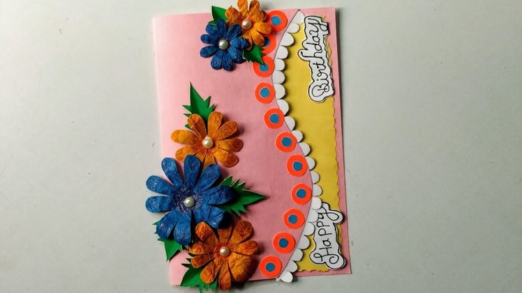 Beautiful Handmade birthday card. diy birthday greeting card birthday card idea