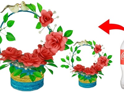 Best Out of Waste Plastic Bottle Basket DIY |Making Beautiful flower basket |Plastic bottle Basket