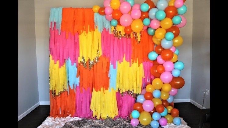 Colorful Streamer Backdrop DIY | How To
