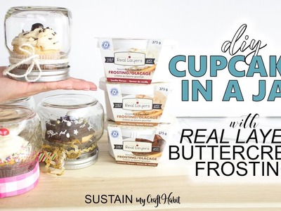 Cupcakes in a Jar DIY Gift Idea with Real Layers Buttercream Frosting ????