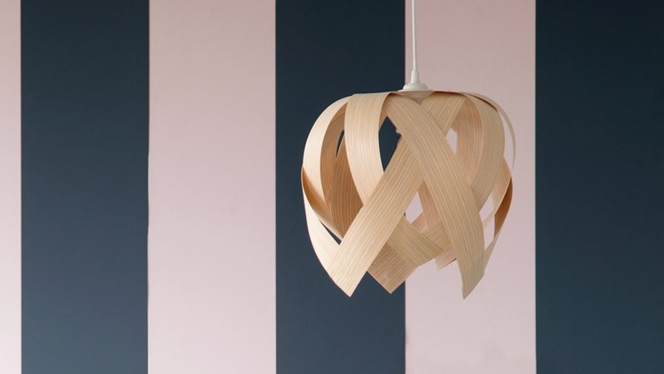 DIY : A unique lamp made of veneer  by Søstrene Grene