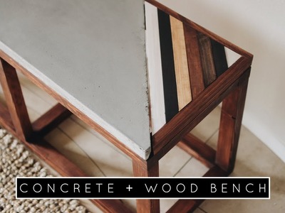 DIY Concrete Wood Bench
