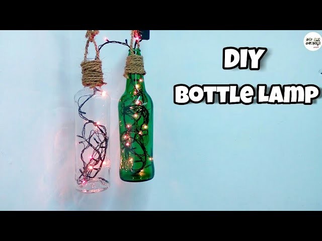 DIY DECORATIVE GLASS BOTTLE LAMP | Easy Home Decoration Ideas