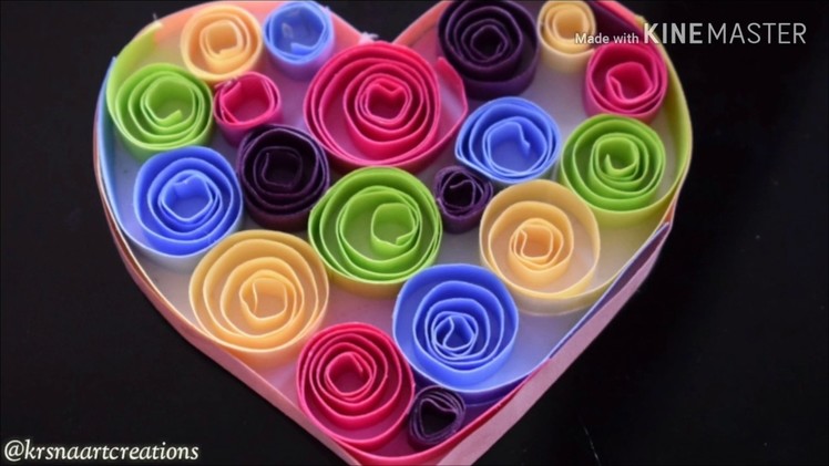 DIY Easy Quilling Heart. Handmade. Colourful