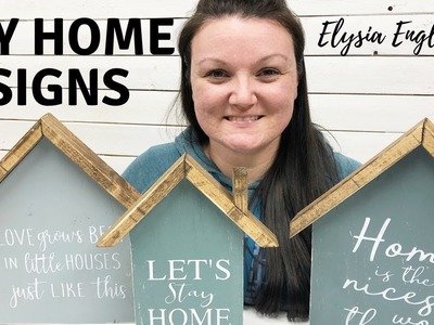 DIY Home Shaped Sign | Wood Sign | House sign | Family Wooden Sign