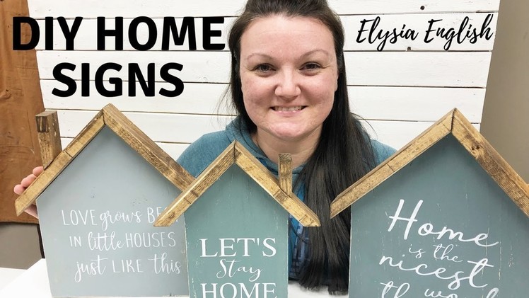 DIY Home Shaped Sign | Wood Sign | House sign | Family Wooden Sign