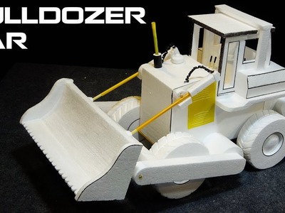 DIY - How to Make Thermocol Bulldozer  from Styrofoam | Styrofoam Creative