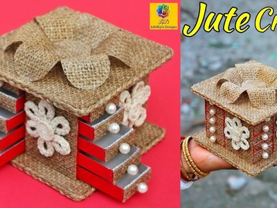 DIY Jewellery Box Made from Jute Rope | Mini Jewellery Box Making | Jewellery Organizer | Jute Craft