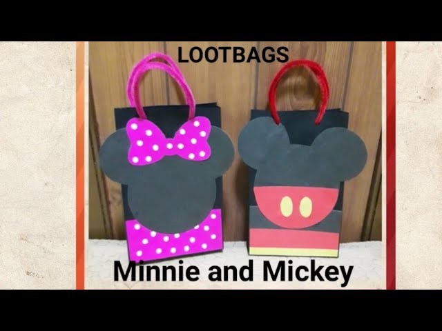DIY Minnie and Mickey Mouse Lootbags