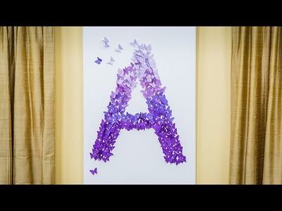 DIY Ombre Butterfly Letter - Home & Family