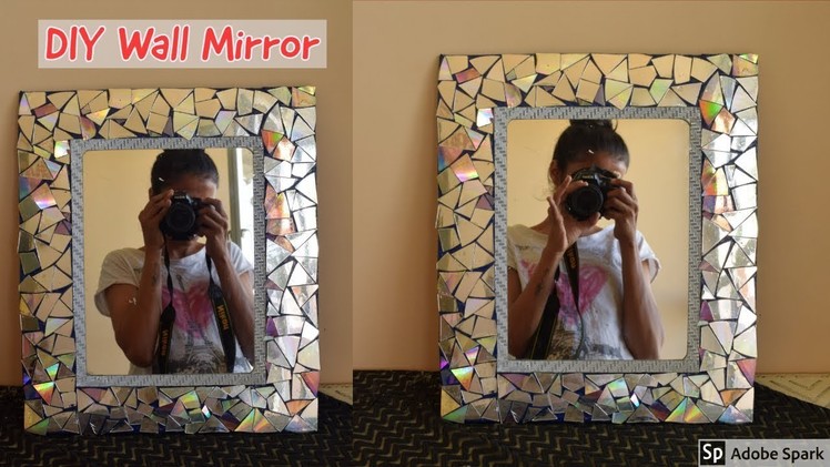 Diy Quick and Easy Glam Wall Mirror Decor| Wall Decorating Idea! |parul pawar