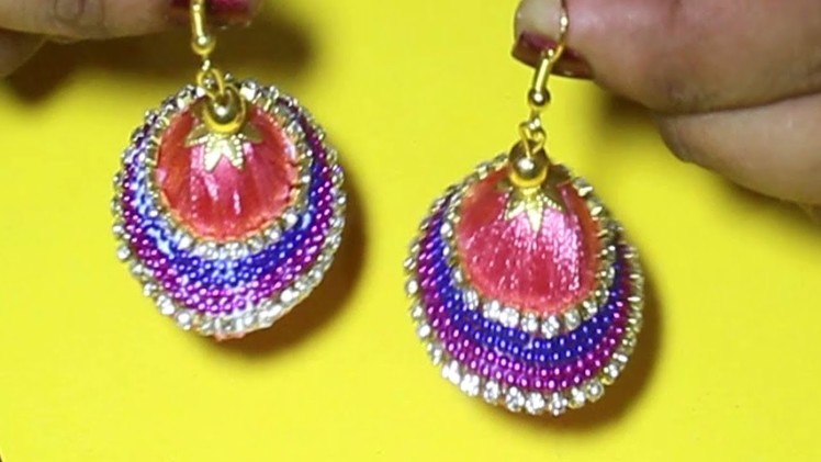 DIY Silk Thread hanging Earrings latest designs | Silk Thread jewellery Making | Fashion Designs