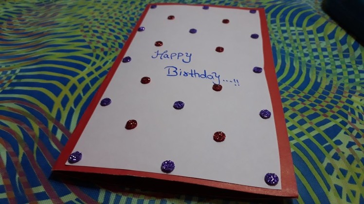 Easy and simple birthday card idea for beginners || diy card || diy with me