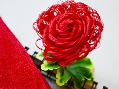 Fabric Flower Making Art. DIY Project. Home Decoration