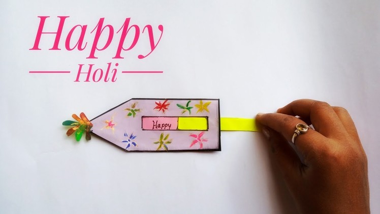 Happy Holi Greeting Card |  DIY | Card with Pichkari | Gretting Card Idea | by AASHU'S ART