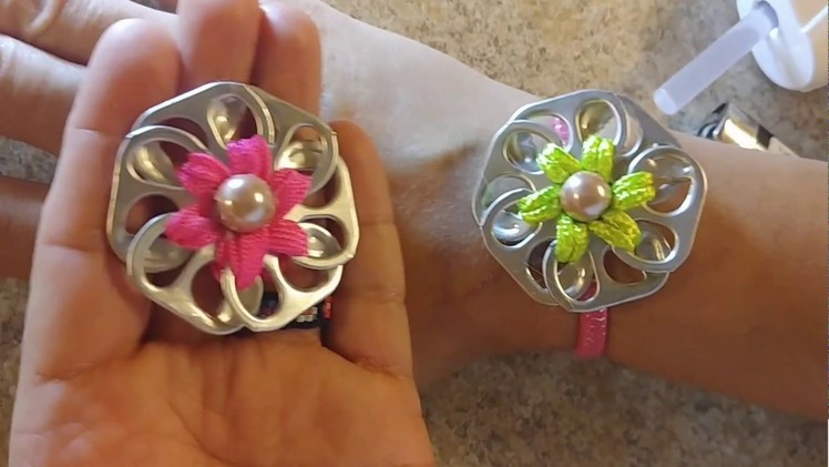 How to make a flower out of soda tabs, diy, crafts
