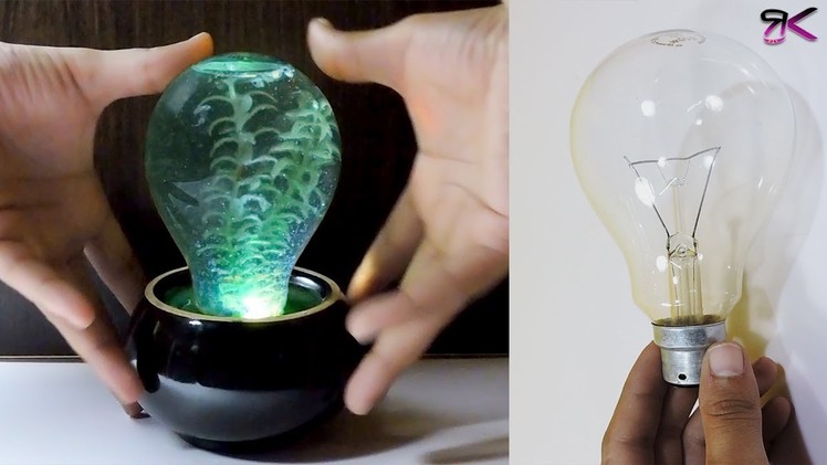 How to make a magical snow globe using fused bulb? Easy DIY