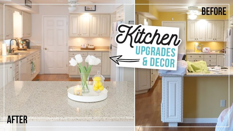 Kitchen Decorate With Me | Easy & Cheap DIY Kitchen Upgrades | Farmhouse Kitchen Decor Ideas