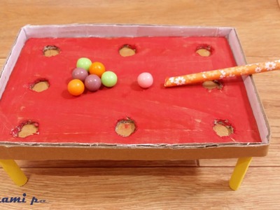 Learn to make Mini Snooker Game from Cardboard | DIY Build a Pool Table # small pool table