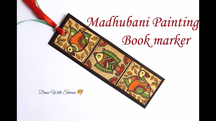 Madhubani Painting Book Marker. Coffee Painting. Easy DIY Book Marker