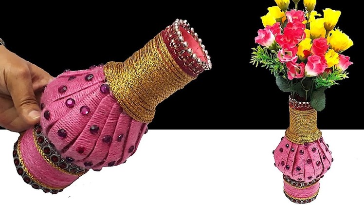 New Design Flower vase From plastic bottle | Best out of waste|DIY Flower vase