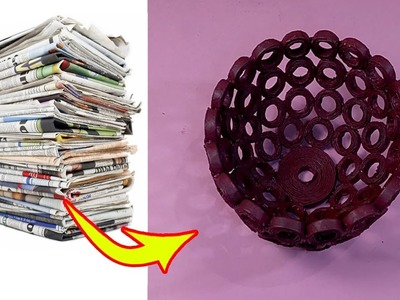 Newspaper Fruit Basket making | Best out of waste | DIY Project