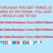 Ohio State Buckeyes TaiLgate Cross Stitch Pattern***LOOK***Buyers Can Download Your Pattern As Soon As They Complete The Purchase