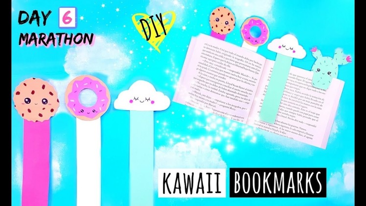 4 DIY KAWAII BOOKMARKS | DIY Ideas For Books and Notebooks - DAY 6