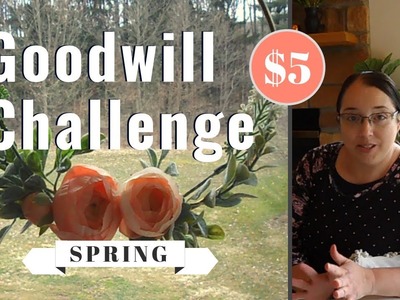 $5 Spring Goodwill Challenge | Table Tray | Hoop Wreath diy