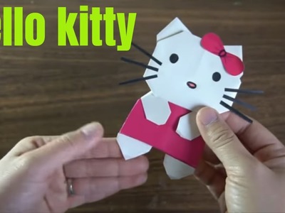 Crafts for kids with paper Origami hello kitty  || paper craft , Preschool crafts