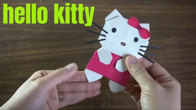 Crafts for kids with paper Origami hello kitty  || paper craft , Preschool crafts