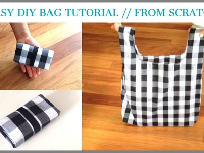 DIY BAG. REUSABLE GROCERY BAG. TOTE BAG. HANDMADE SHOPPING BAG. GIFT BAG  | เย็บถุงหิ้วผ้าง่ายๆ