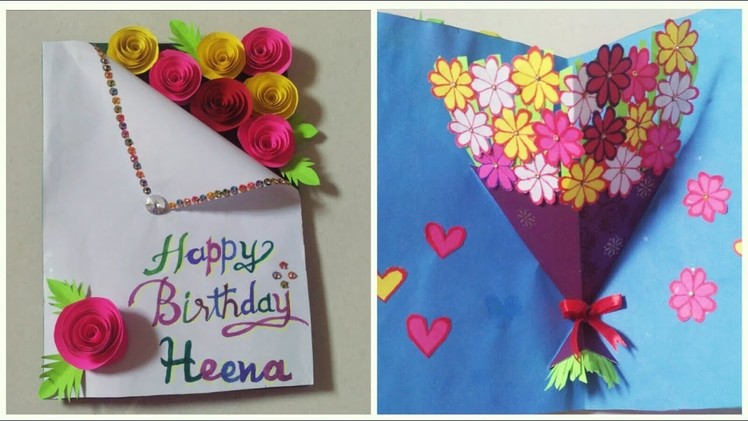 DIY Birthday Greeting Card | Birthday pop up cards | Girls Beauty